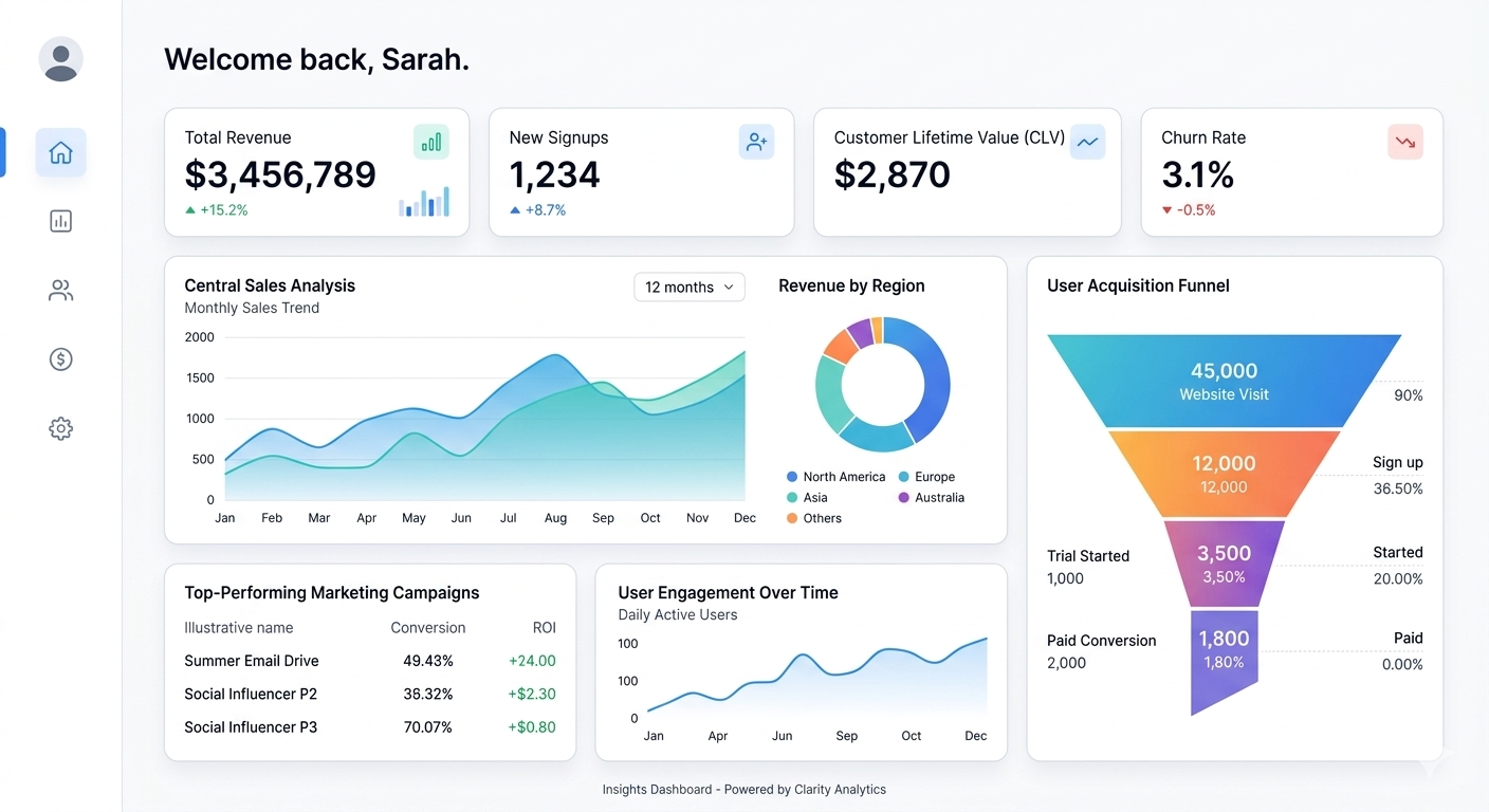 Custom dashboard preview